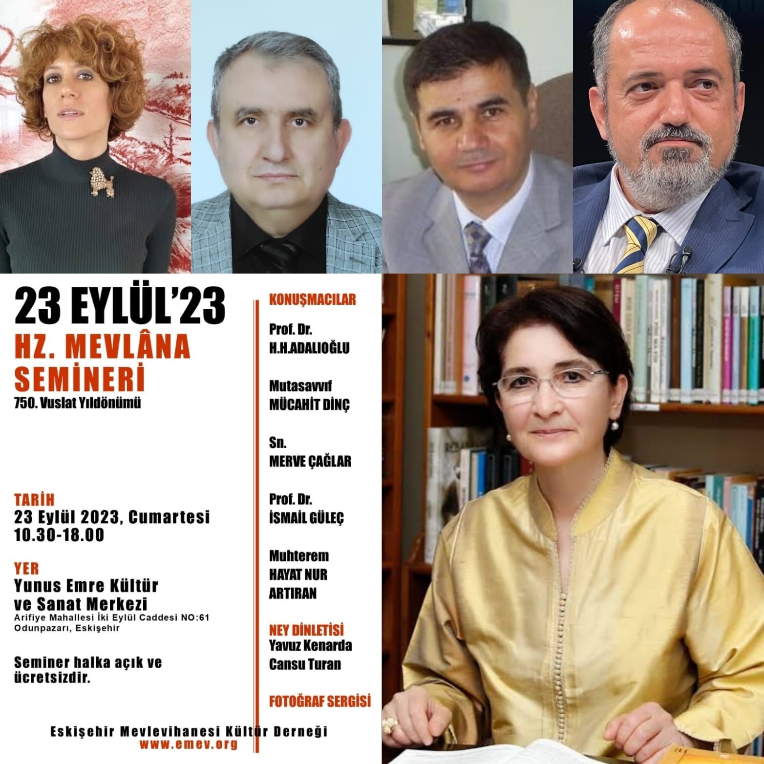 Eskişehir Mevlevihanesi, Hz. Mevlâna Semineri düzenliyor.