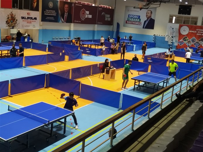 Afyonkarahisar'da İller Arası Masa Tenisi Şampiyonası Tamamlandı.