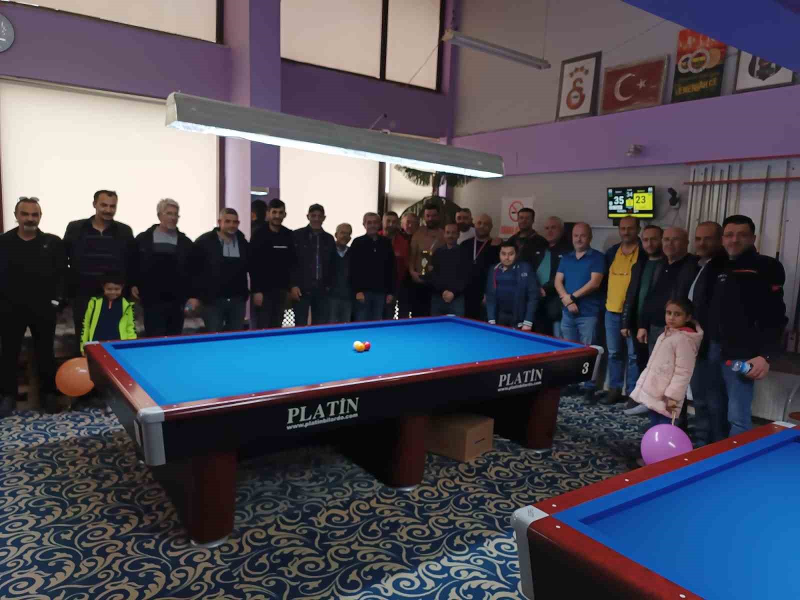 Şuhut'ta düzenlenen Atatürk Kupası Bilardo Turnuvası tamamlandı