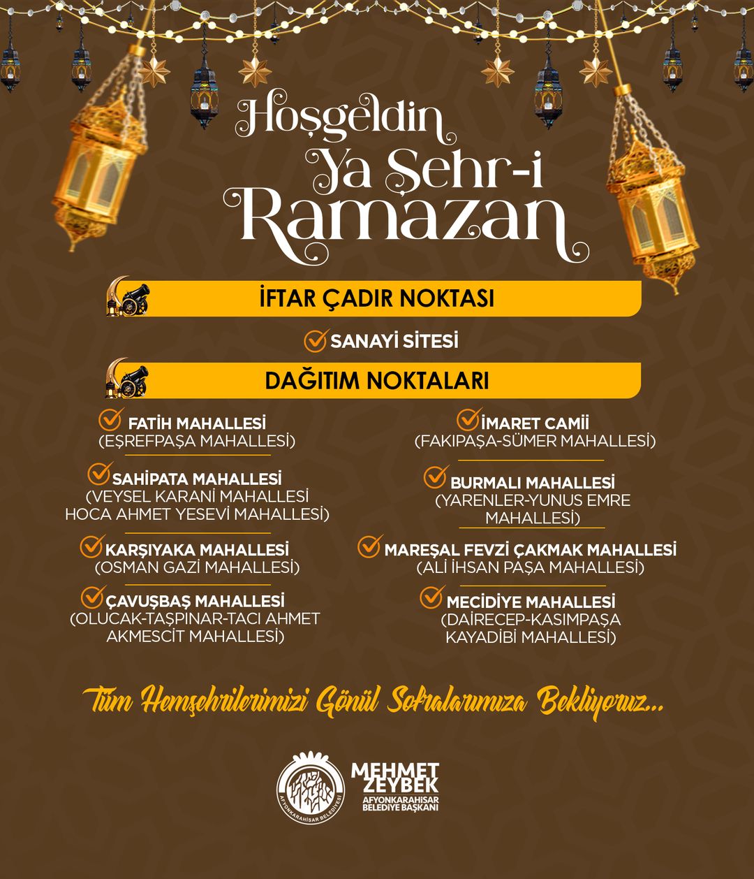 Afyonkarahisar Belediyesi, Gönül Sofraları'nda Ramazan maneviyatını paylaşıyor. #GönülSofraları #RamazanAyı