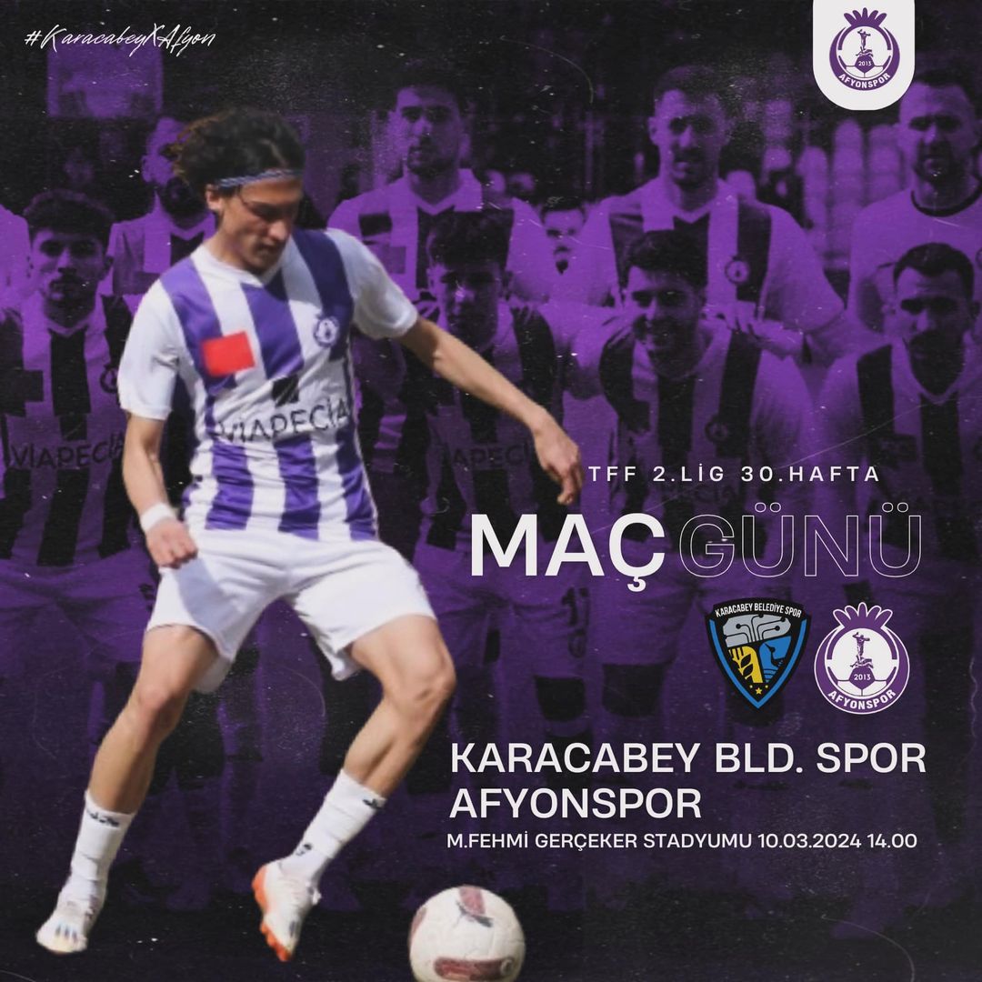 Afyonspor, Karacabey Belediyespor'a konuk olacak