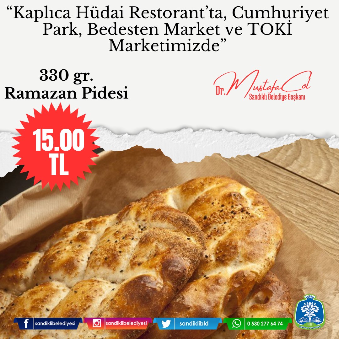 Sandıklı Belediyesi'nden Ramazan Pidesi İndirimi