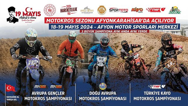Afyonkarahisar'da 19 Mayıs Gençlik ve Spor Bayramı'na Özel Motokros Şampiyonası Düzenlenecek