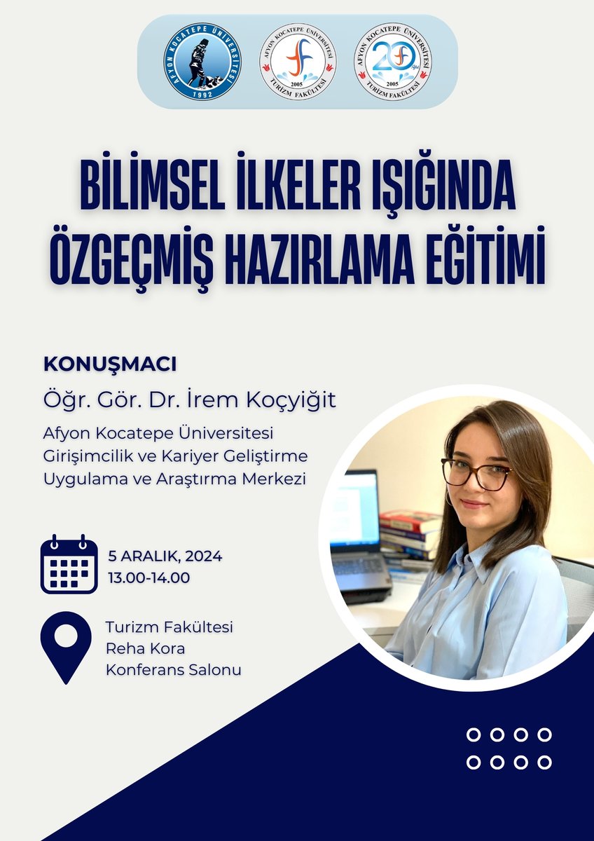 Afyon Kocatepe Üniversitesi'nde Özgeçmiş Hazırlama Eğitimi Başladı