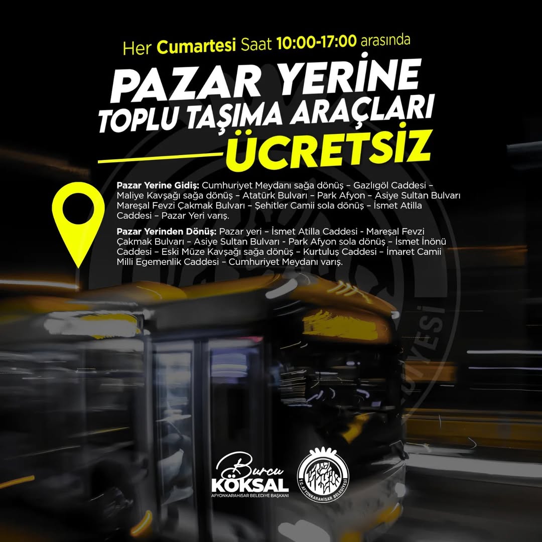 Afyonkarahisar'da Ücretsiz Toplu Taşıma Hizmeti: Hem Bütçenizi Hem Zamanınızı Önemsiyoruz