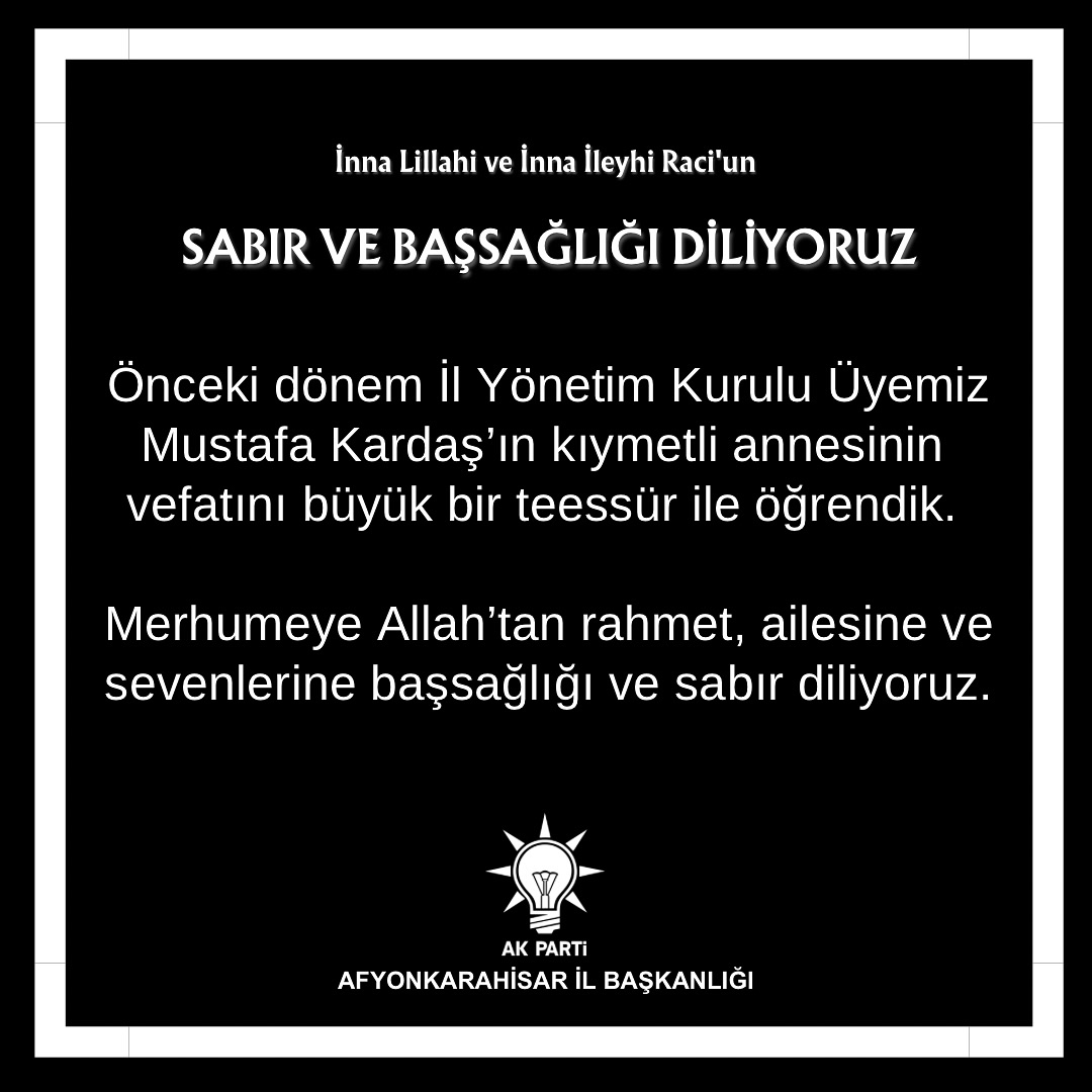 Mustafa Kardaş'ın Kıymetli Annesi Vefat Etti: Başsağlığı Mesajı