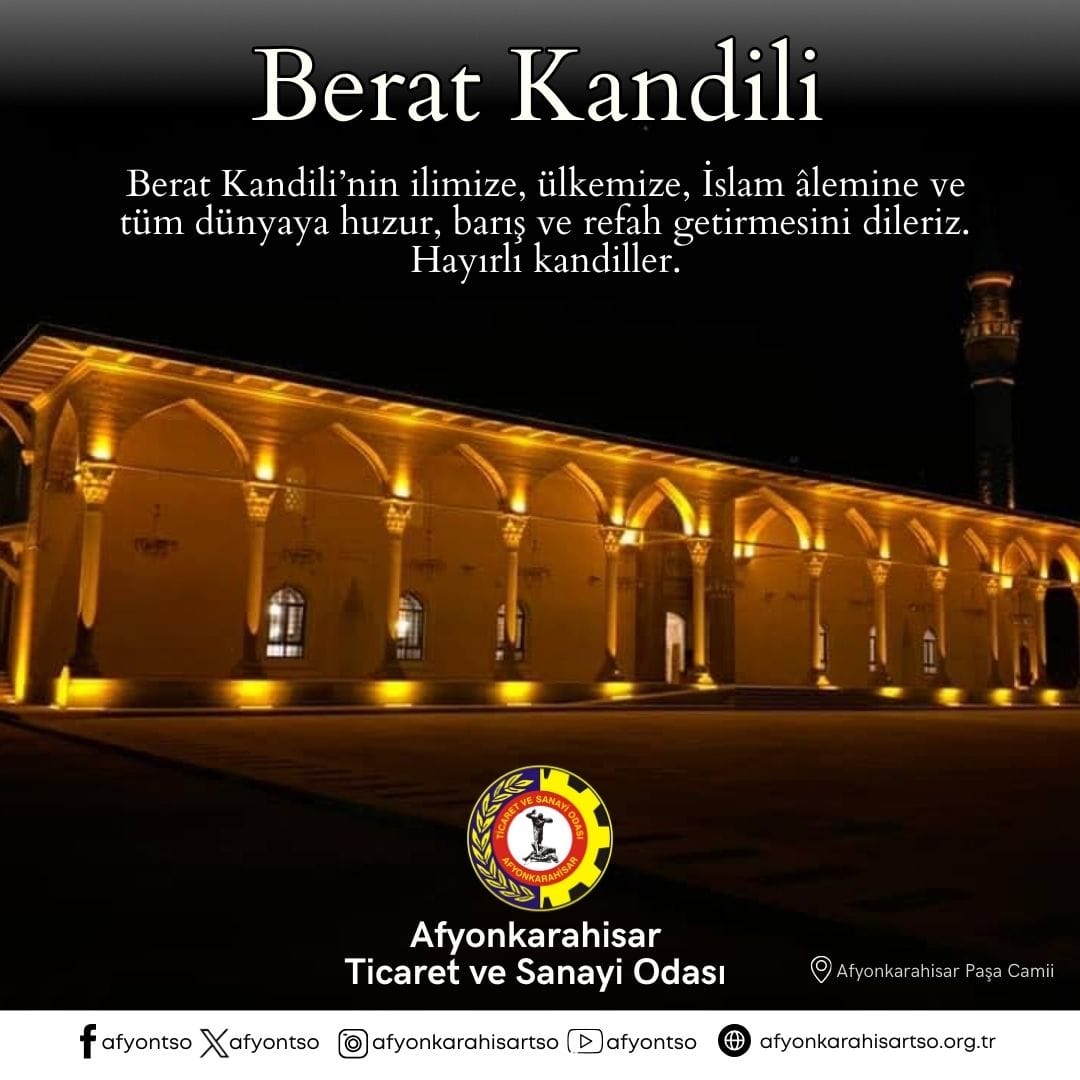 Berat Kandili'nin Barış ve Huzur Mesajı