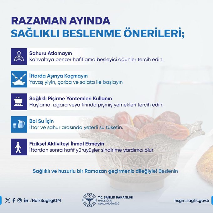Ramazan Ayında Sağlıklı Beslenme Önerileri: Dengeli ve Huzurlu Bir Oruç Dönemi İçin İpuçları